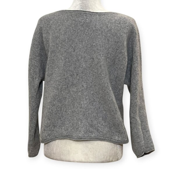Belldini Women’s 100% Cashmere Gray Sweater Size XL Soft Crew Neck Long Sleeve - Picture 2 of 8